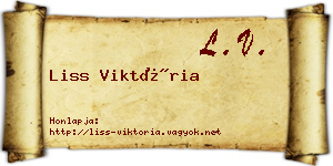 Liss Viktória névjegykártya